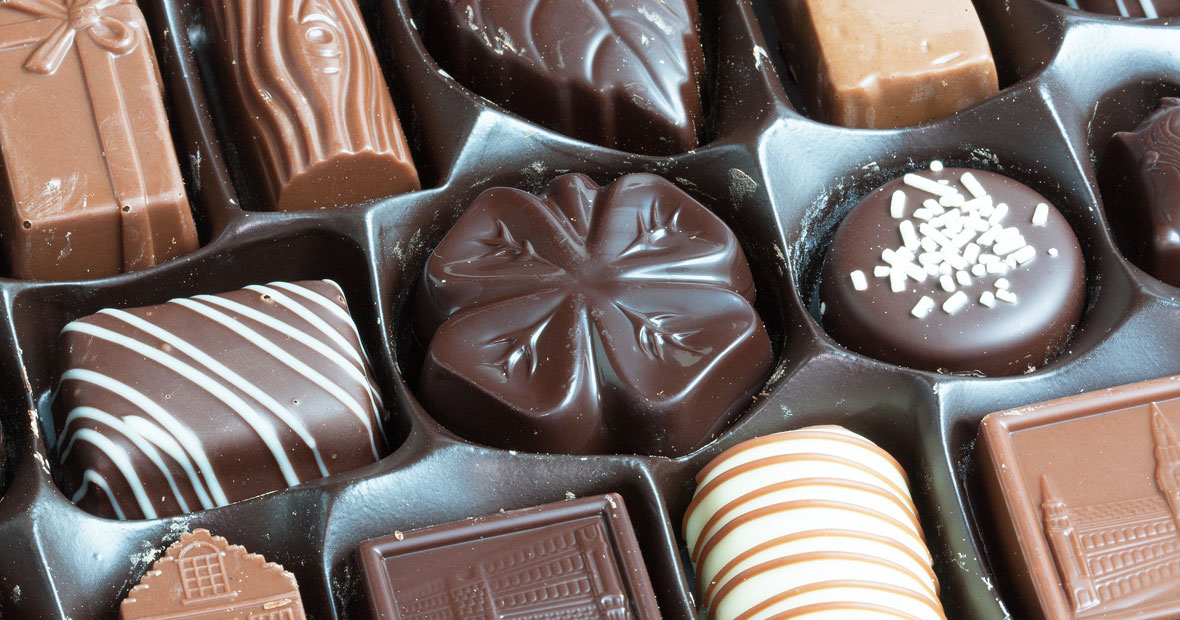 coffret de chocolat noir